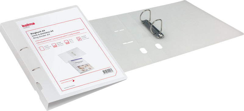 Kolma Zeigebuch Vario – A4 Hochformat – 2-Ring Bügelmechanik, Ø 30 mm – Transparent, mit Sichttasche