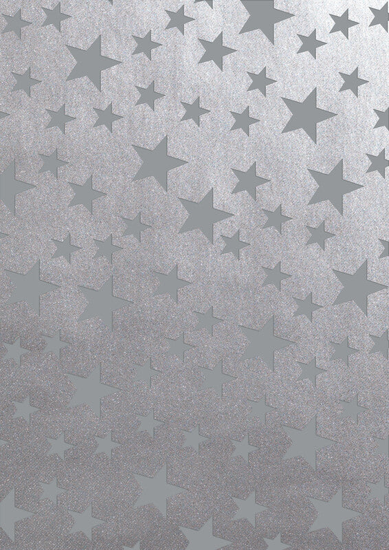 Zoewie Geschenkpapier – Schimmernder Stern, Weihnachten – mit Glimmer, 80 g/m2 – 700 × 1500 mm