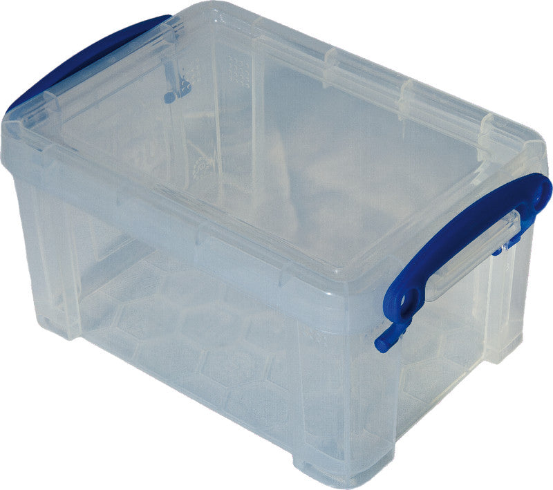 Really Useful Boxes Really Useful Box Aufbewahrungsbox 18 l – stapelbar, verstärkter Boden, 390 × 200 × 480 mm, transparent