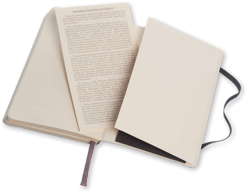 Moleskine Notizbuch, 90 × 140 mm, punktkariert, Leimbindung, Softcover, 192 Seiten, 70 g/m² – schwarz