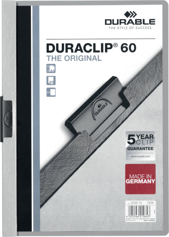 Durable Konferenzmappe – A4, Kunststoff, Grau