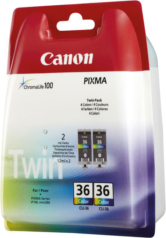 Canon Tintenpatronen-Multipack CLI-36CO, 2er-Pack – für Tintenstrahldrucker/Multifunktionsgeräte