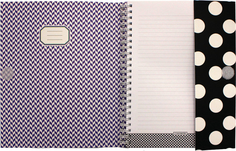 Makenotes Notizbuch A5, liniert, Spiralbindung, Karton, 160 Seiten, 100 g/m² – mehrfarbig