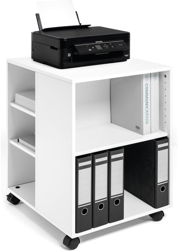 Durable Multifunktionswagen – Spanplatte, Weiss, 52,8 × 74,8 × 59,2 cm