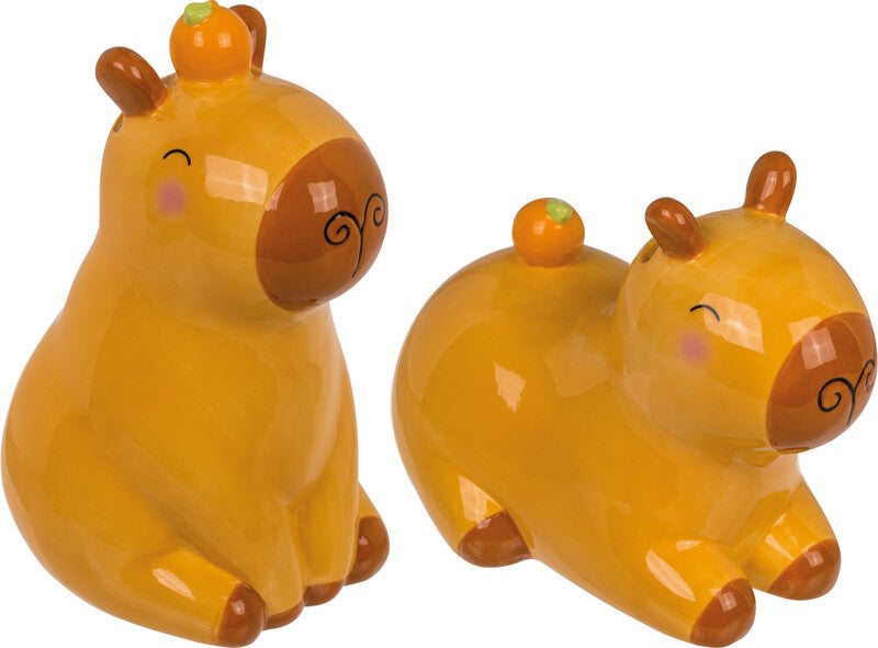 Out oft the blue Out of the Blue Spardose Capybara – Dolomit, braun – 15 × 9 cm