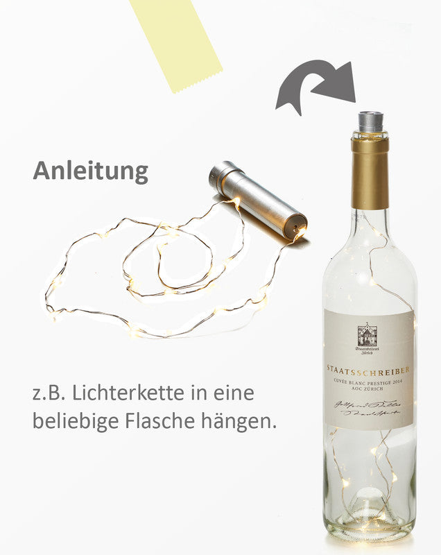 Balthasar LED-Lichterkette – Warmweiss, 15 LEDs, 0,8 m, 80 h