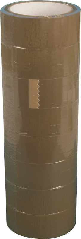 Q-connect Verpackungsband – permanent, glatt, Kunststoff, 38 mm × 66 m, braun