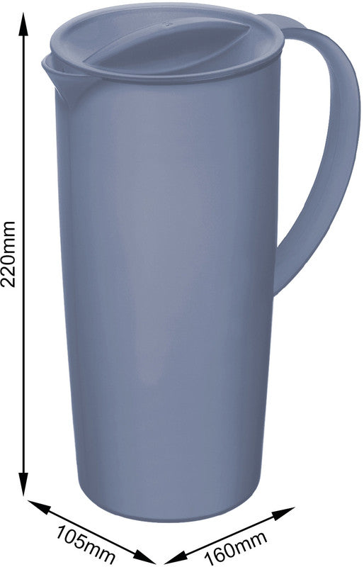 Rotho Caruba Krug – 1,2 l, Kunststoff, Horizon Blau, spülmaschinenfest, BPA-frei
