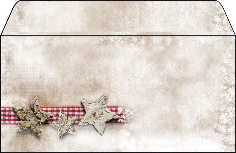 Sigel Weihnachts-Couvert C5/6 Winter Chalet, mehrfarbig, nassklebung, 90 g/m² – 25 Stk.