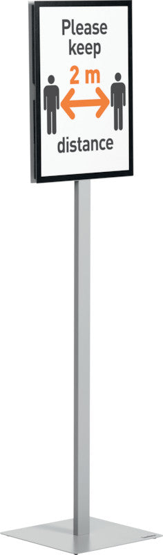 Durable Duraframe – Infoständer für A3, beidseitig, magnetischer Klapprahmen, Metall, silber/schwarz