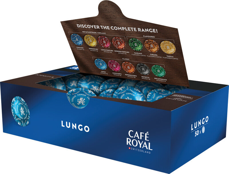 Café Royal Kaffeepads Lungo – für Nespresso Professional & Café Royal Professional – Intensität 5 – 50 Pads