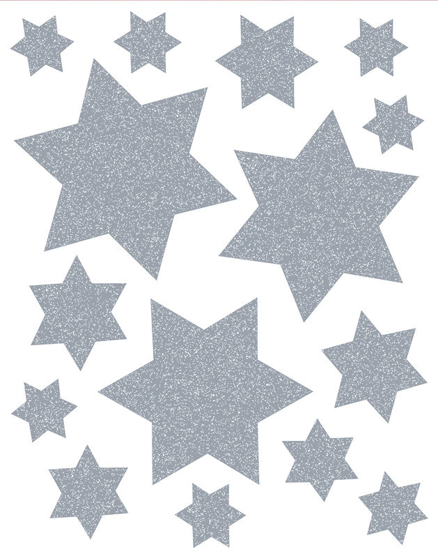 HERMA Fliesensticker Sterne, silber, A4, wiederablösbar, repositionierbar, 1 Stück