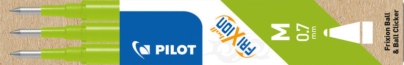 Pilot Rollerball-Mine FriXion für Ball, Clicker, LX + 1 weitere – 0,7 mm, löschbar, geruchsarm, 3 Stk.