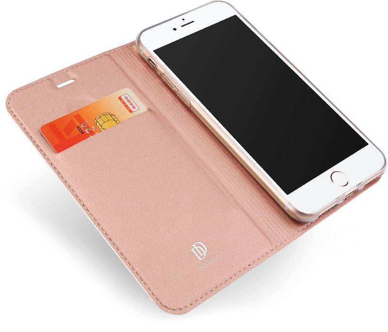Dux Ducis Booklet-Hülle Skin Pro – für Apple iPhone XR – Roségold – mit Kartenfach, Magnetverschluss