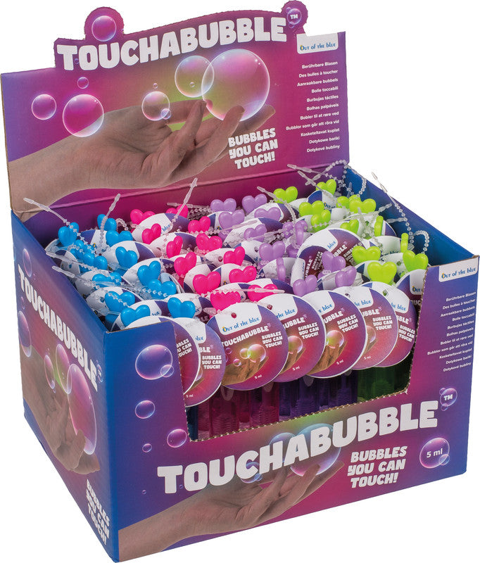 Out oft the blue Out of the Blue TOUCHABUBBLE Seifenblasen – 5 ml, Ø 15 mm, H 10,5 cm, mit Herz auf Deckel