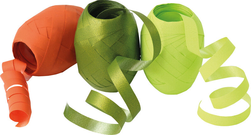Präsent Geschenkband – Opak – Eiknäuel – 10 mm × 20 m – Kunststoff, sortiert