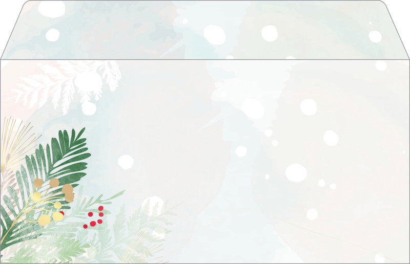 Sigel Weihnachts-Couvert C5/6 Weihnachtswald Aquarell, mehrfarbig, Nassklebung, 90 g/m² – 50 Stk.