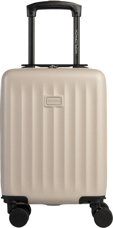 Worldpack Trolley Hartschale, 24 l, Handgepäck geeignet, 4 Doppelrollen, ABS, Beige, 30 × 40 × 20 cm