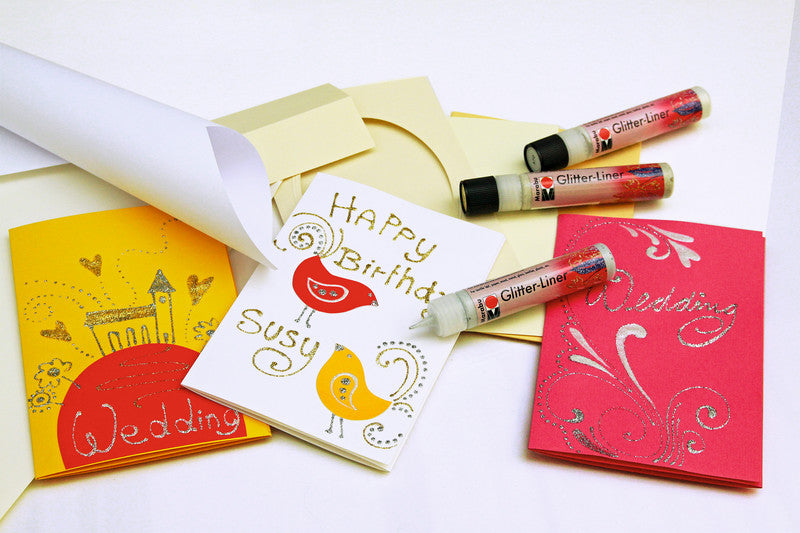 Marabu Perlenstift – gold, glitzer, 25 ml