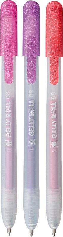 Sakura Gelschreiber 3er Set – 3 Farben, 0,5 mm, schnelltrocknend, Druckmechanik
