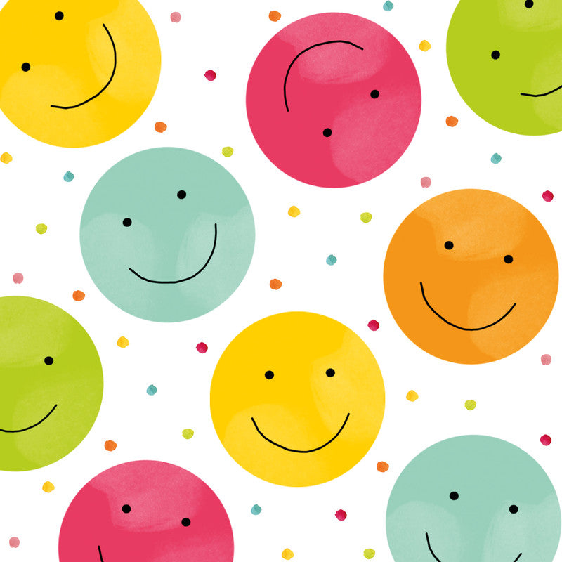 Atelier Servietten Happy Smileys – 33 × 33 cm – 3-lagig, Tissue – 20 Stk.