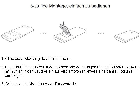 Xiaomi Zero Ink Fotopapier – glänzend, 50 × 76 mm, einseitig – für Xiaomi portablen Fotodrucker