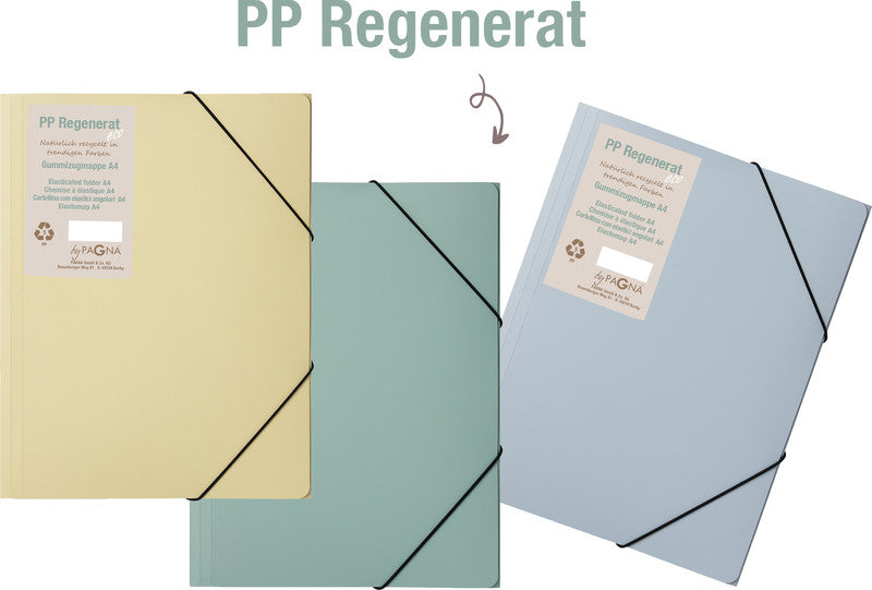 Pagna Gummibandmappe A4 – 3 Klappen, Polypropylen (PP), Mint