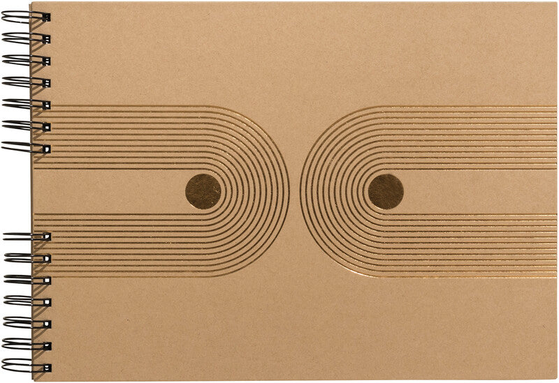 Exacompta Fotoalbum Wiro Graphik – für 320 × 220 mm, kraft, mit Spiralbindung, Karton