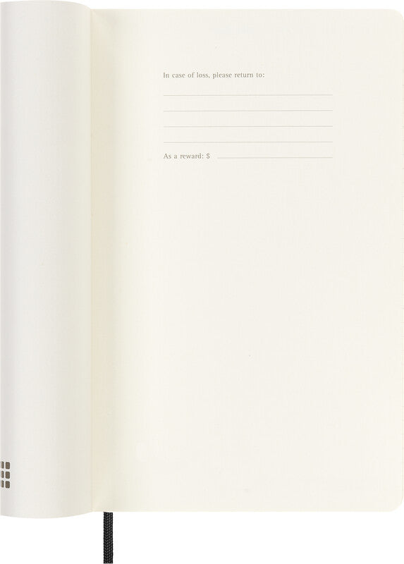 Moleskine Softcover Schüleragenda – 1 Woche pro Seite, gebunden, 13 × 21 cm, 18 Monate Juli–Dezember, schwarz, FSC