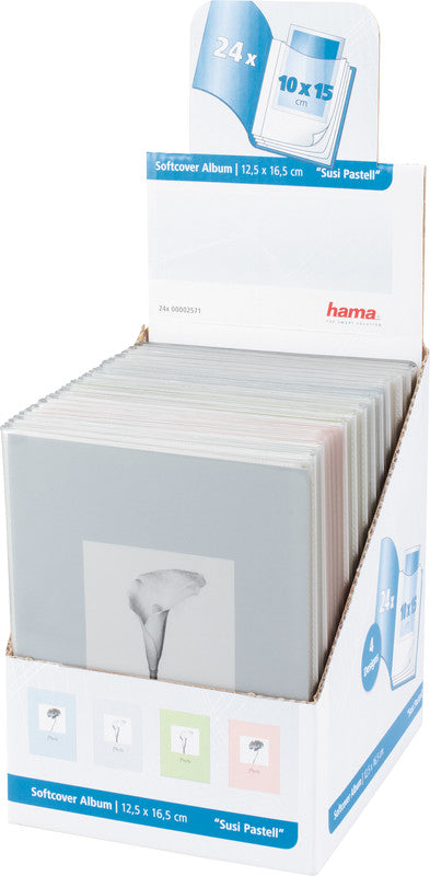 Hama Fotoalbum – für 100 × 150 mm, 24 Fotos, sortiert, Kunststoff, 125 × 165 mm