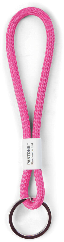 Pantone by Copenhagen Schlüsselanhänger Kurz – mit Schlüsselring, Nylon, Rhodaminrot, 33 × 180 mm