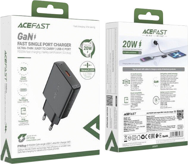Acefast A65 Ladegerät – 20 W, 1× USB-C