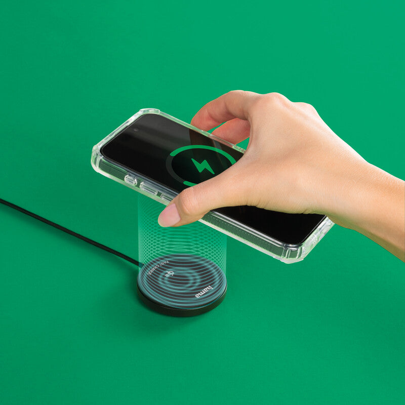 Hama 00201725 Kabelloses Ladegerät 15 W – Qi2, Schnellladung – USB-C-Kabel inkl., für Smartphones mit Qi2