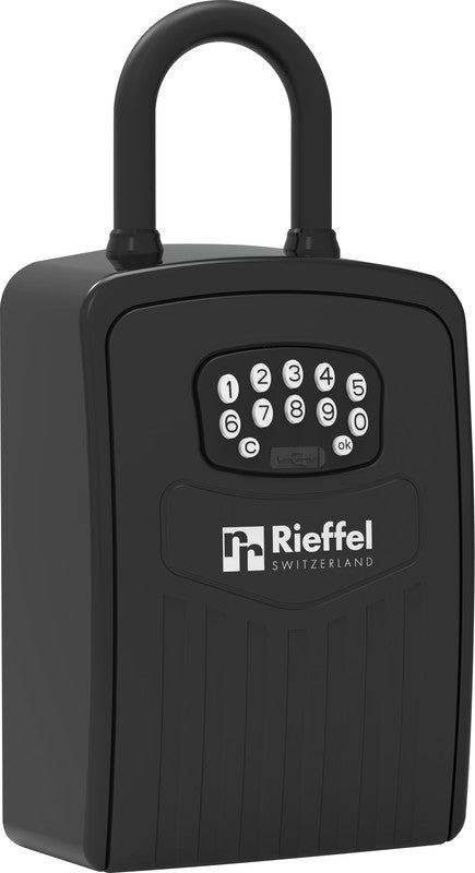 Rieffel Schlüsselkasten KSB-25 E B, 2 Haken, Elektronikschloss (Bluetooth/App)