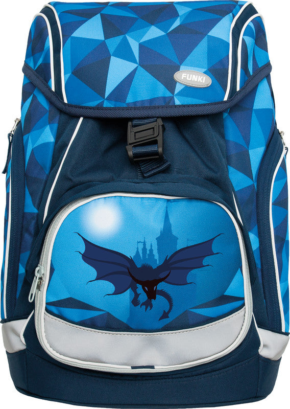 Funki Schulrucksack-Set Flexy-Bag – 5-teilig – Dragon World – 28 l