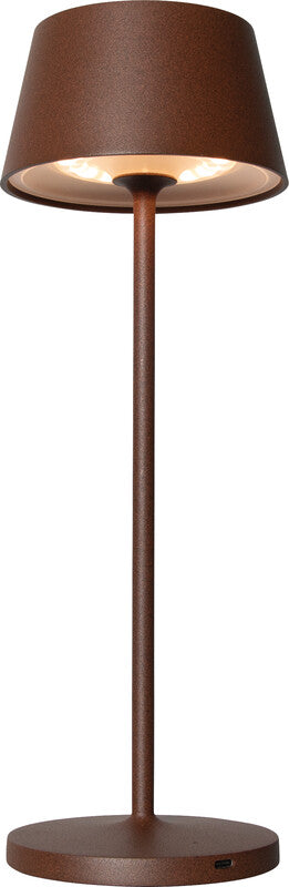 MAUL LED-Tischleuchte Nina – Akku, USB-C, Ladestation, dimmbar – 4000 K – 210 lm 3 W – Braun