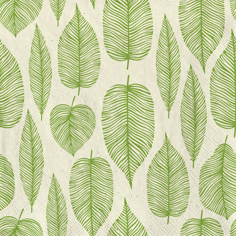 Fasana Servietten Green Leaves – 33 × 33 cm – 2-lagig, Tissue – 20 Stk., FSC