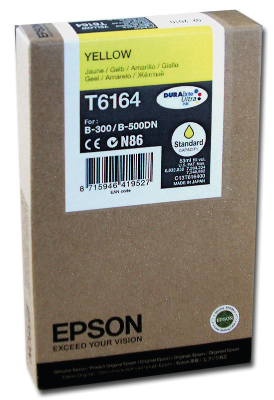 Epson Tintenpatrone T6164, Gelb, 3'900 Seiten