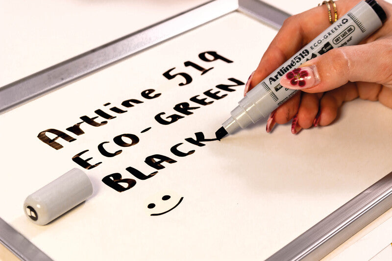 Artline Whiteboard-Marker Eco-Green EK519 – Rundspitze 2-5 mm – Schwarz – Trocken abwischbar