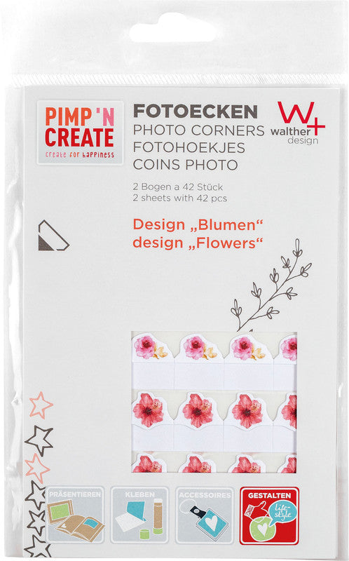 Walther Pimp 'N Create Fotoecken – permanent, mehrfarbig, lösemittelfrei, für Fotos, Papier