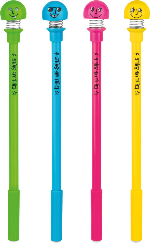 Trendhaus Kugelschreiber – farbig sortiert (gelb, grün, blau, pink), Kunststoff