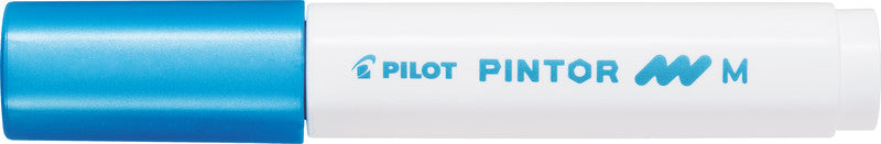 Pilot Pigment-Marker Pintor – Rundspitze 1,5-2,2 mm – Blau Metallic – Für dunkle Oberflächen geeignet