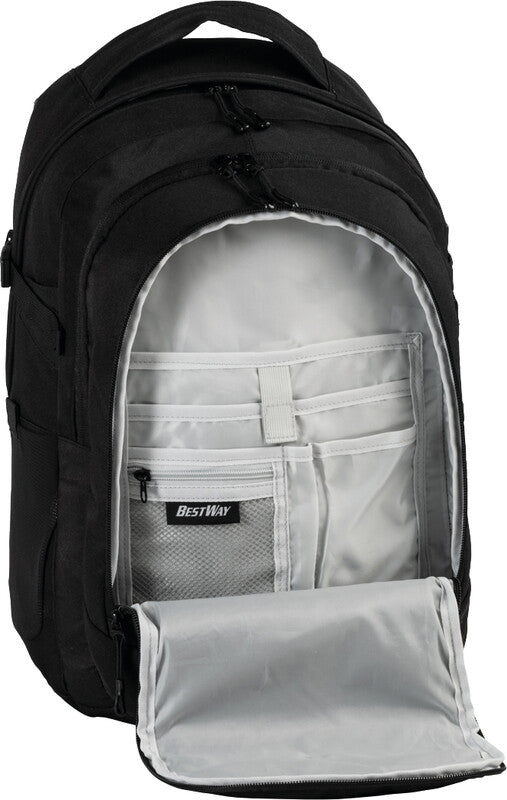 Bestway Notebook-Rucksack Evolution Solid – 22 l, gepolstertes Notebookfach – Schwarz, 310 × 480 × 190 mm