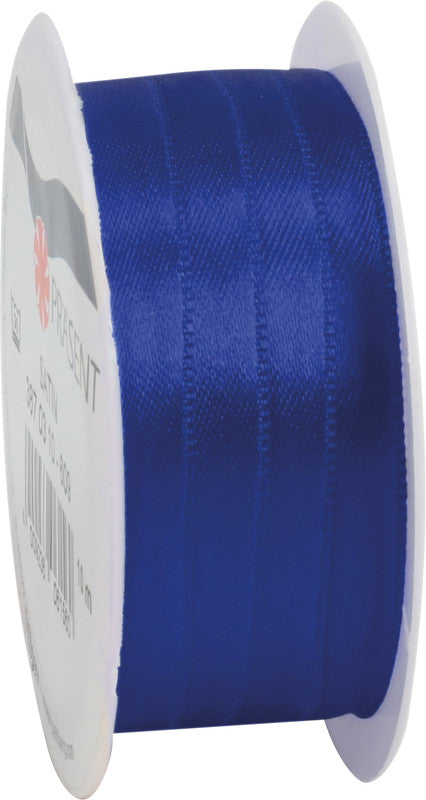 Präsent Geschenkband – Blau – 10 mm × 10 m, Kunststoff, echte Webkante