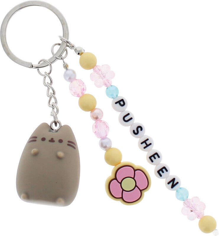 Pusheen Schlüsselanhänger – mit Schlüsselring, 3 Charms, mehrfarbig, Länge 110 mm