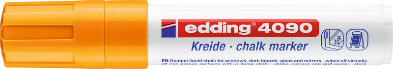 Edding Kreidemarker 4090 – Keilspitze, 4–15 mm – Neonorange
