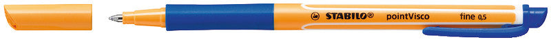 STABILO pointVisco Gelschreiber – blau, 0,5 mm, schnelltrocknend, Kappe