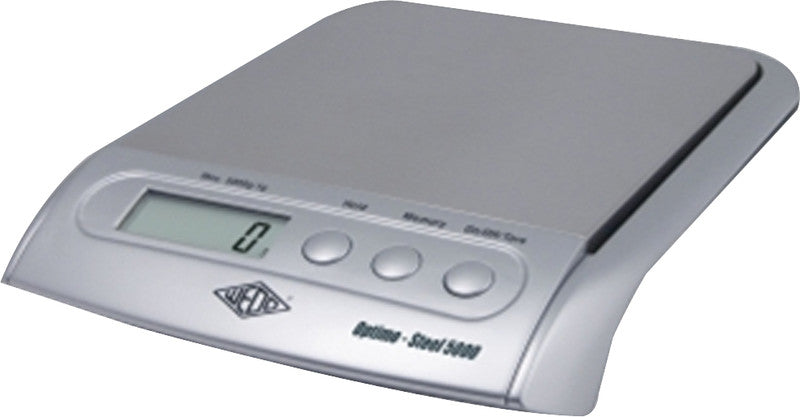 Wedo Waage Optimo Steel 5000 – 5 kg, Teilung 1 g, 245×40×186 mm, Edelstahl