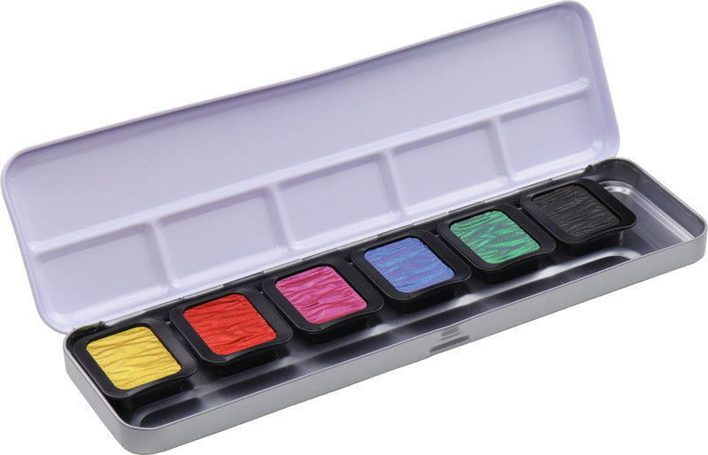 Finetec Perlglanzfarben – Deckfarbkasten – 6 Farben