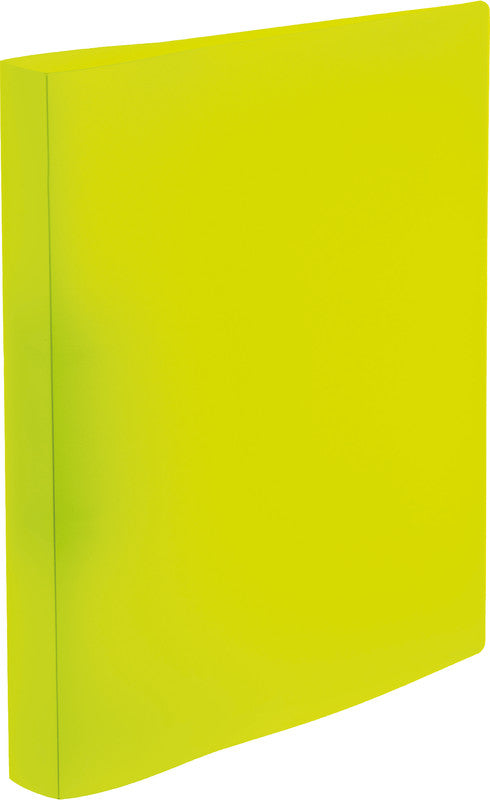 HERMA Ringbuch – A4 Hochformat – 2-Ring, Rücken 35 mm – Neongelb, Kunststoff, mit Niederhalter